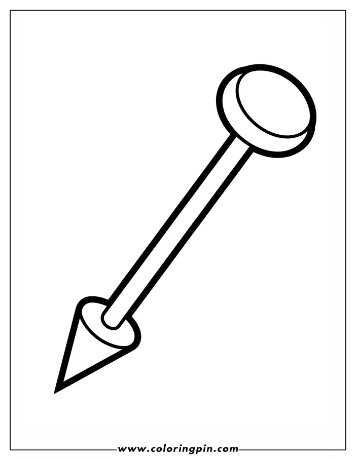 Line art of a simple arrow pointing downwards.