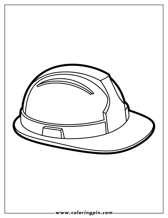 Line art of a hard hat