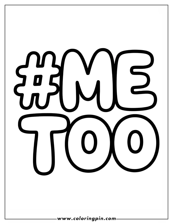 Simple line art of the #MeToo symbol.