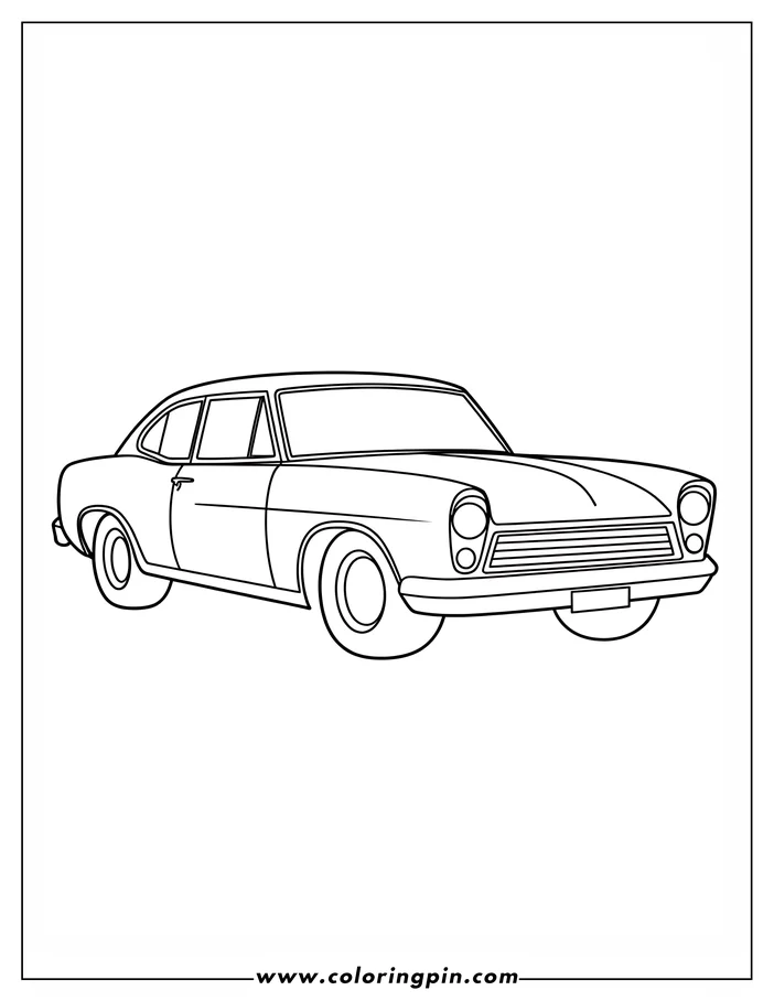 Outline of a classic two-door car