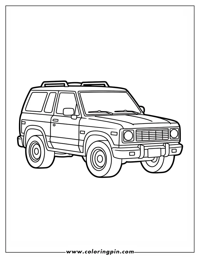 Outline of an SUV with a roof rack